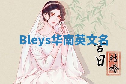 Bleys华南英文名