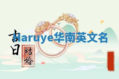 Haruye华南英文名