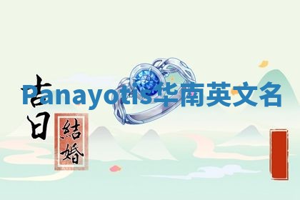 Panayotis华南英文名