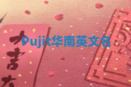 Pujit华南英文名