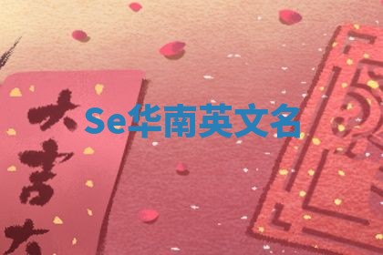Se华南英文名