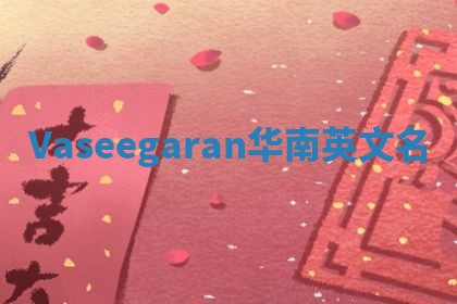 Vaseegaran华南英文名