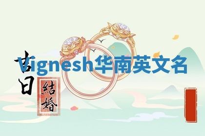Vignesh华南英文名