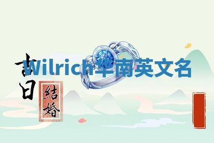 Wilrich华南英文名