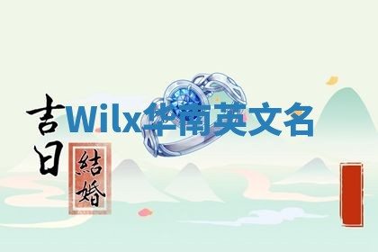Wilx华南英文名