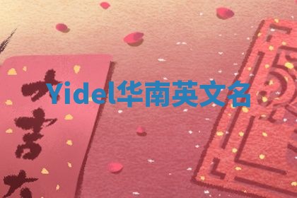 Yidel华南英文名